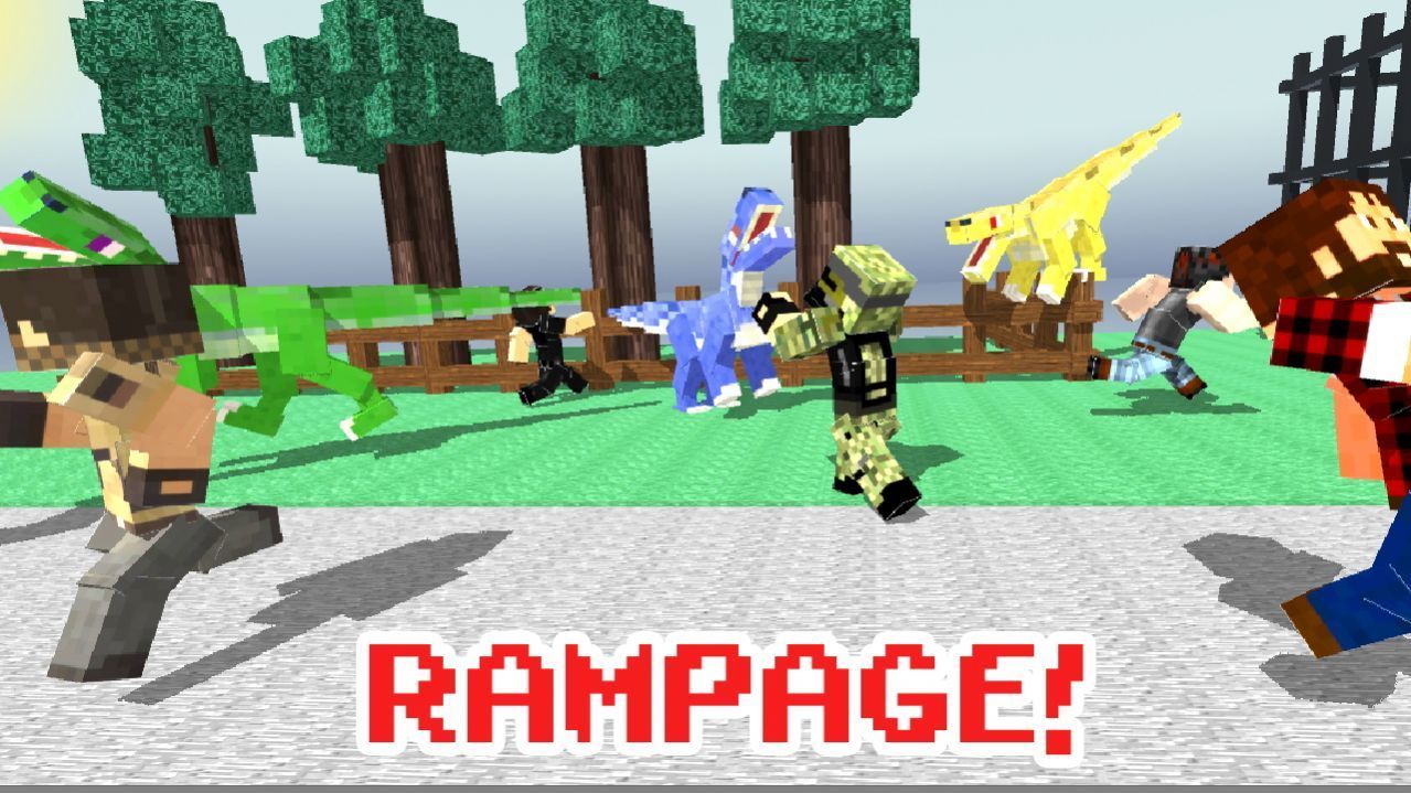 Blocky Dino Park: Raptor Attack