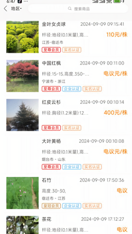 597苗木网