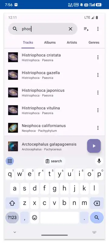 phocid音乐播放器